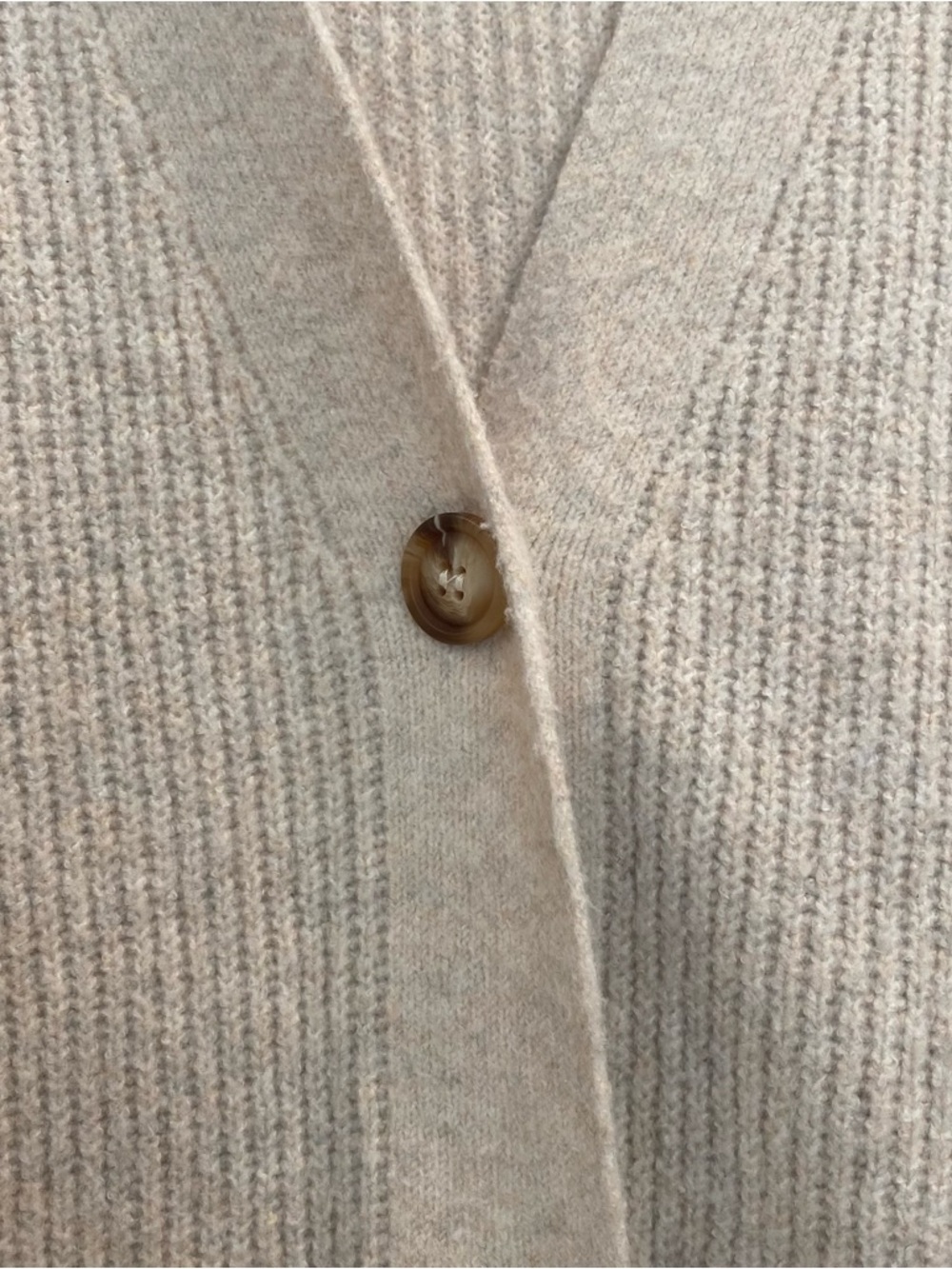 Altar'd State Neutral Beige Button-Front Ribbed Cardigan - Picture 5 of 5